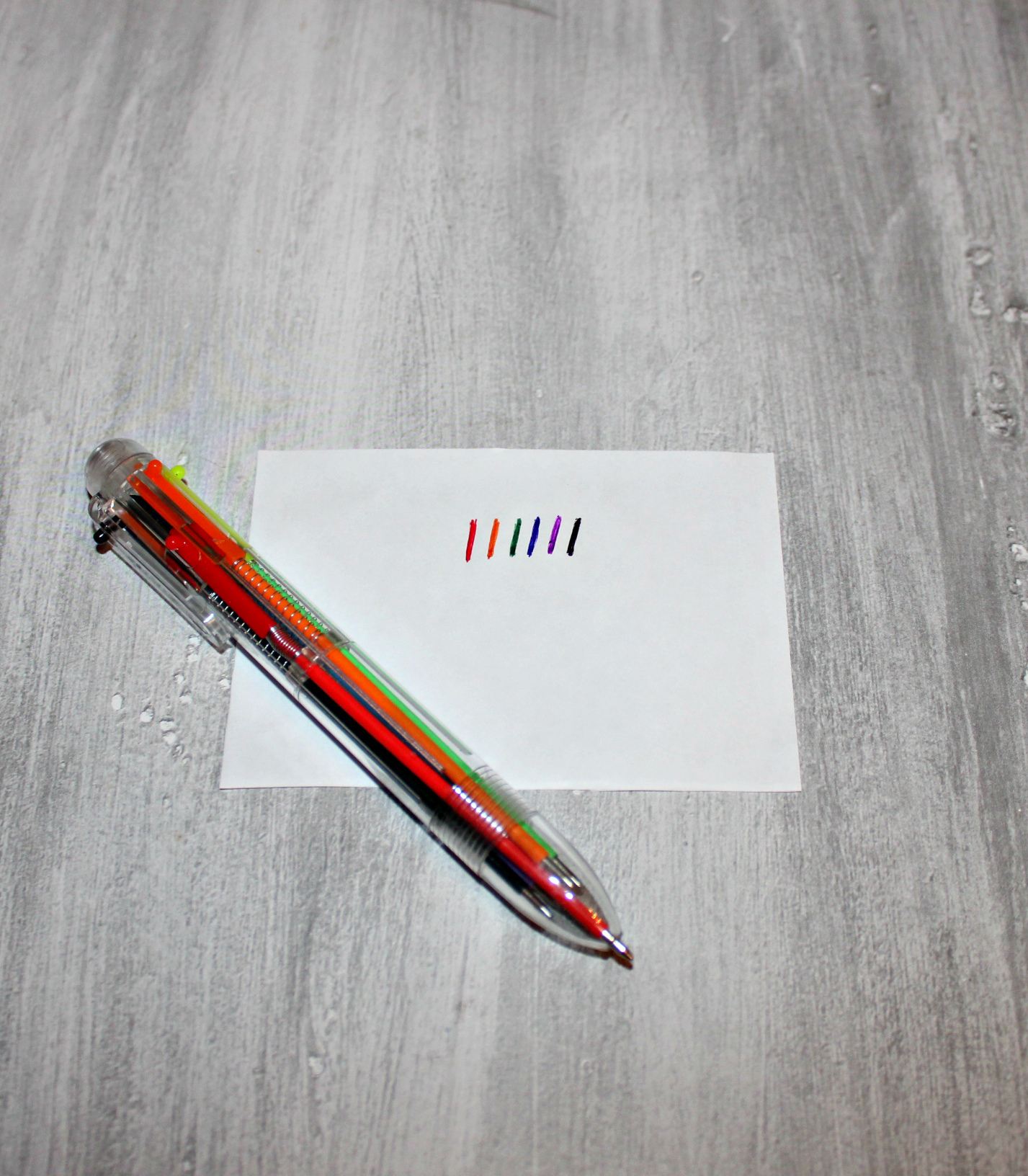 Фотография покупателя товара Ручка шариковая, автоматическая, 6-ти цветная, корпус прозрачный