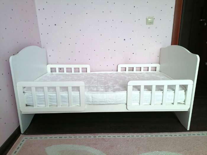 Фотография покупателя товара Кровать детская Классика, спальное место 1400х700, цвет белый - Фото 15