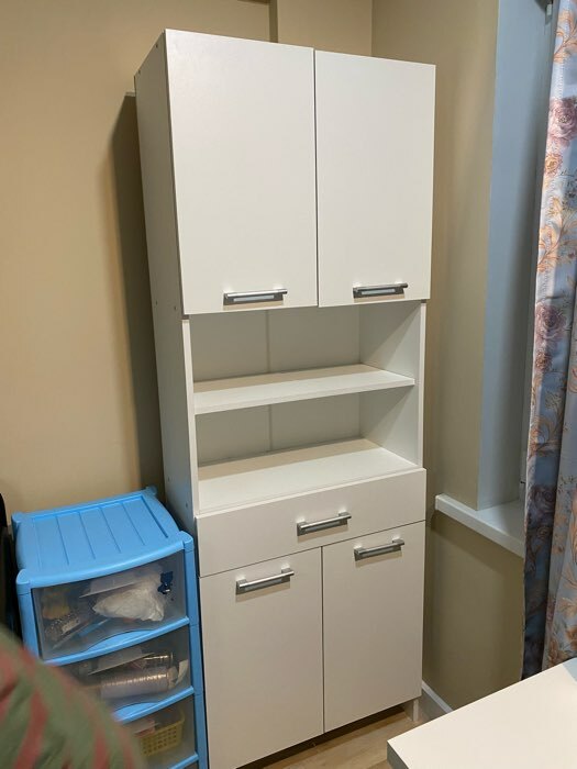 Фотография покупателя товара Шкаф - пенал напольный для ванной комнаты «Клик Мебель», 1 ящик, 660×330×1850 мм, цвет белый - Фото 15