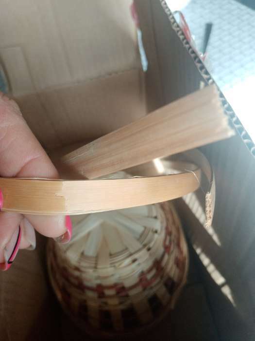 Фотография покупателя товара Корзина плетеная «Ладья», 18×16×6 см, бамбук