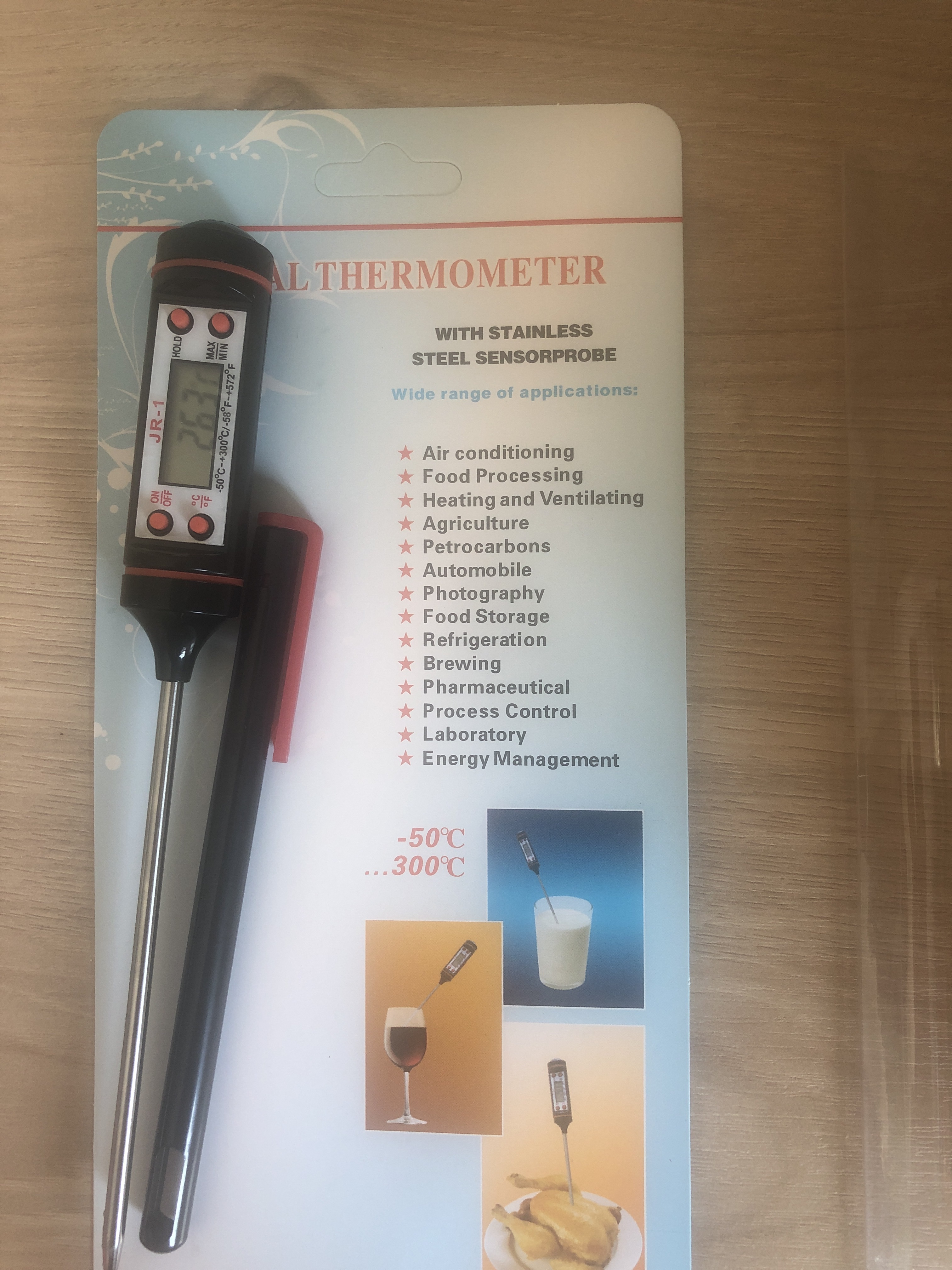 Фотография покупателя товара Термометр (термощуп) электронный на батарейках, в чехле - Фото 5