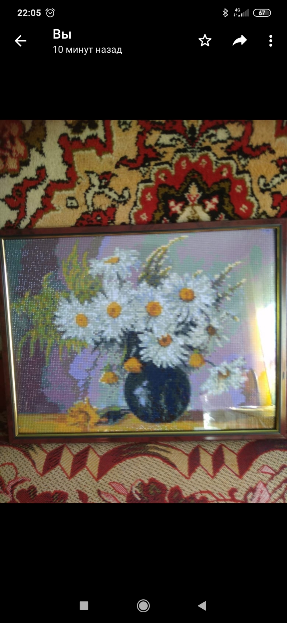 Фотография покупателя товара Алмазная мозаика «Ваза с цветами» 40 × 30 см, 31 цвет