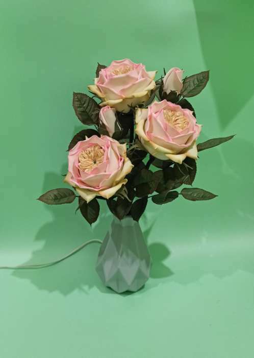 Фотография покупателя товара Ваза для цветов, 14×20,5 см, 1,4 л, цвет МИКС - Фото 2