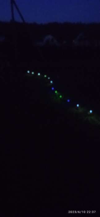 Фотография покупателя товара Садовый светильник на солнечной батарее «Цилиндр», 4.5 × 30 × 4.5 см, 1 LED, свечение мульти (RGB) - Фото 10