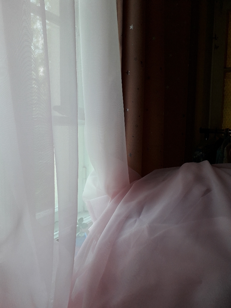 Фотография покупателя товара Тюль Этель 280×270 см, цвет розовый, вуаль, 100% п/э - Фото 5