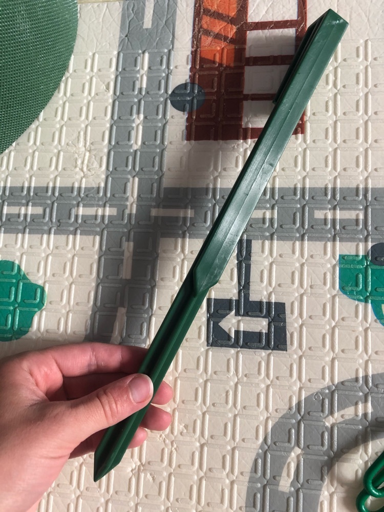 Фотография покупателя товара Колышек для крепления бордюрной ленты, h = 30 см, набор 6 шт., зелёный - Фото 1