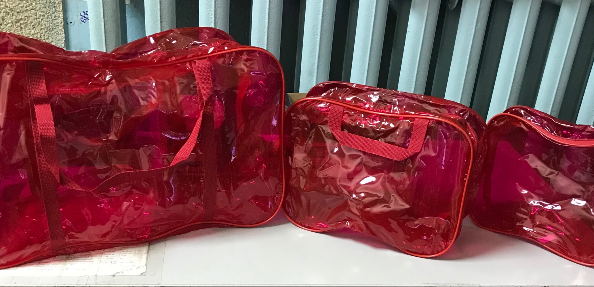 Фотография покупателя товара Набор сумок в роддом, 3 шт., цветной ПВХ, цвет голубой - Фото 21