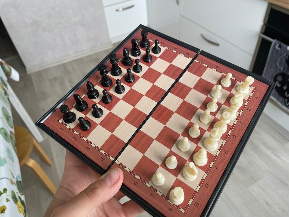 Фотография покупателя товара Шахматы "Ламберт", магнитные, 19 х 19 см - Фото 4