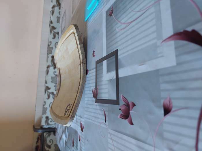 Фотография покупателя товара Доска разделочная с желобом Доляна, 30×25×0,8 см, массив берёзы - Фото 1