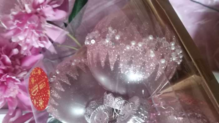 Фотография покупателя товара Набор шаров пластик d-8 см, 4 шт "Жаклин" розовый - Фото 6