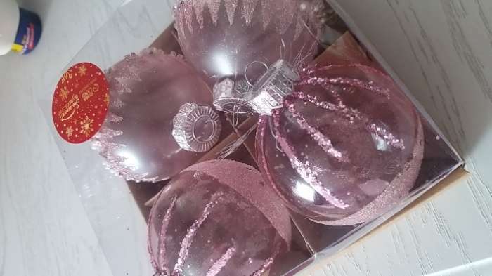Фотография покупателя товара Набор шаров пластик d-8 см, 4 шт "Жаклин" розовый - Фото 5