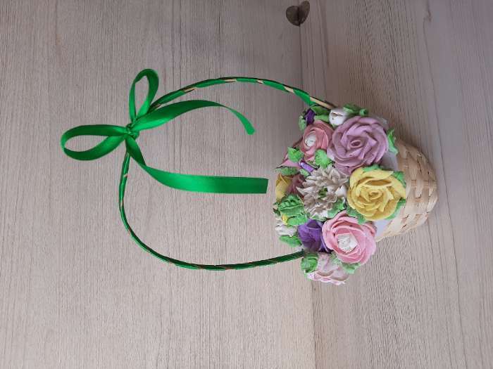 Фотография покупателя товара Корзина плетёная, 13×13×9.5 см, ручка h=21 см, бамбук, зелёная, Greengo - Фото 46