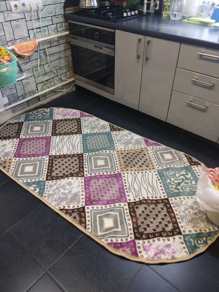 Фотография покупателя товара Ковер Соло овальный 80х150см, 44004/26, джут ПП100% - Фото 12