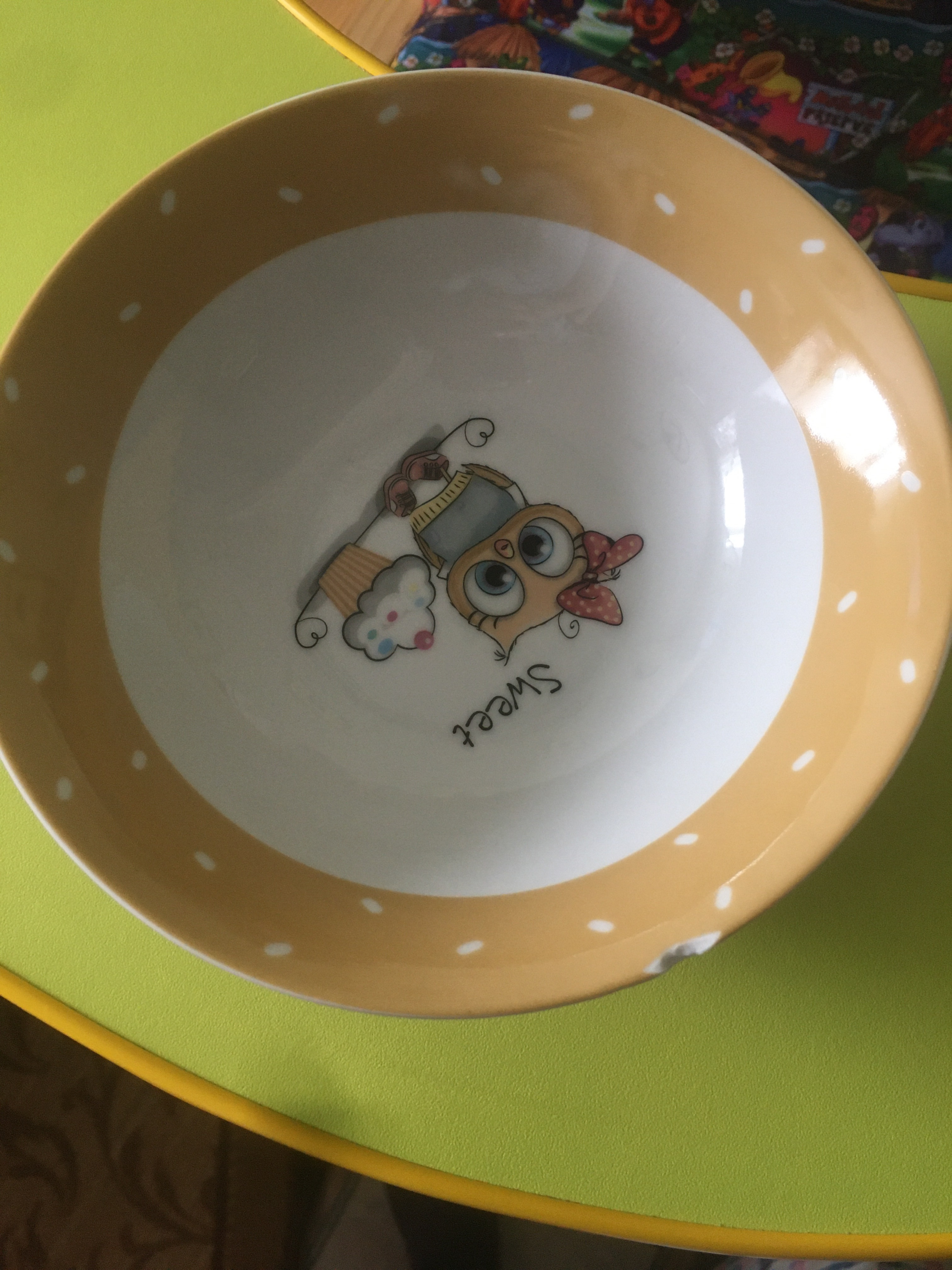 Фотография покупателя товара Набор детской посуды из керамики Доляна «Совёнок», 3 предмета: кружка 230 мл, миска 400 мл, тарелка d=18 см - Фото 19