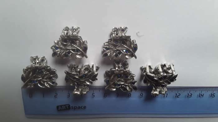 Фотография покупателя товара Крабик для волос «Синий туман», вальс бабочек, 3 см, серебро - Фото 1