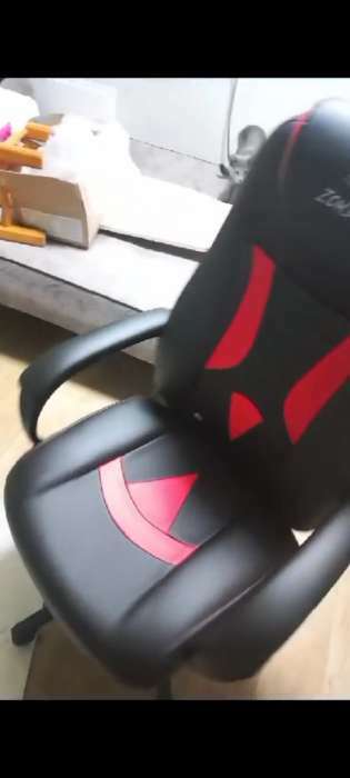 Фотография покупателя товара Кресло игровое  ZOMBIE 8 RED черный/красный, экокожа - Фото 2