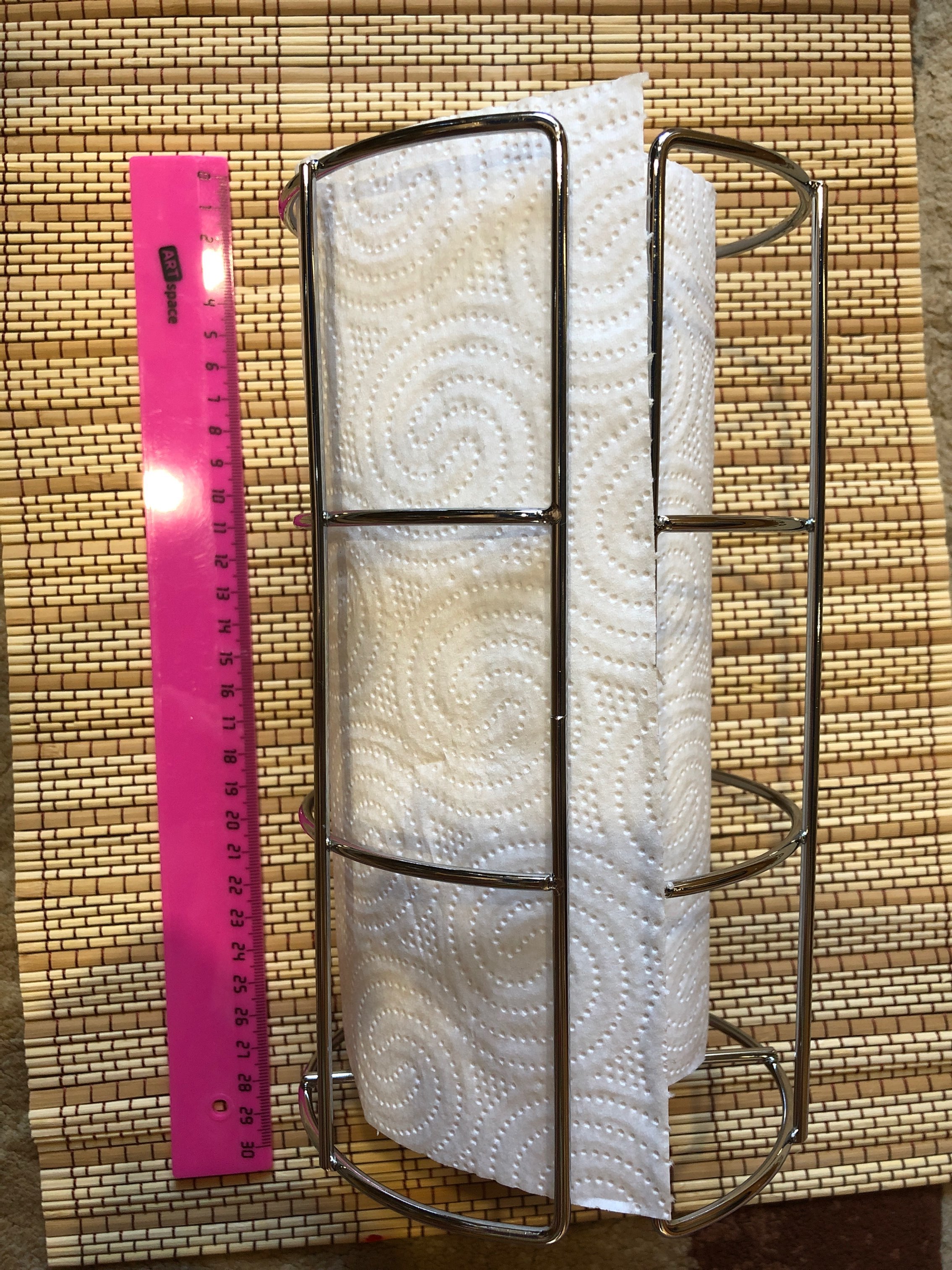Фотография покупателя товара Держатель для бумажных полотенец, подвесной, h=22,5 см, d=12 см - Фото 1