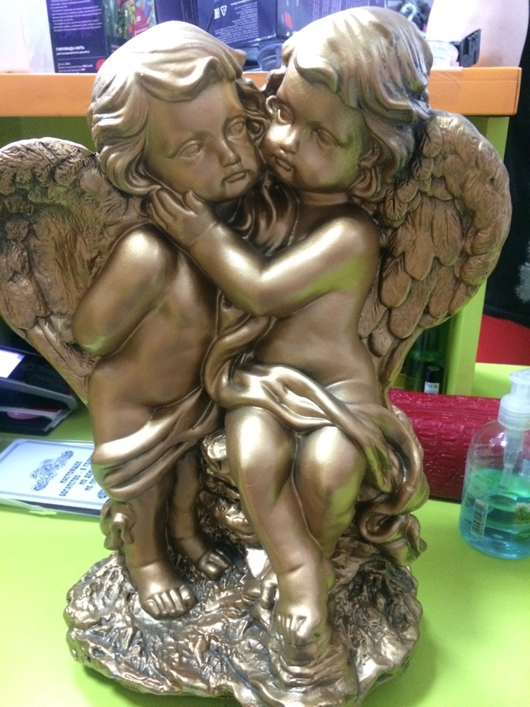 Фотография покупателя товара Фигура "Ангел и Фея стоя" бронза 20х30х36см - Фото 3