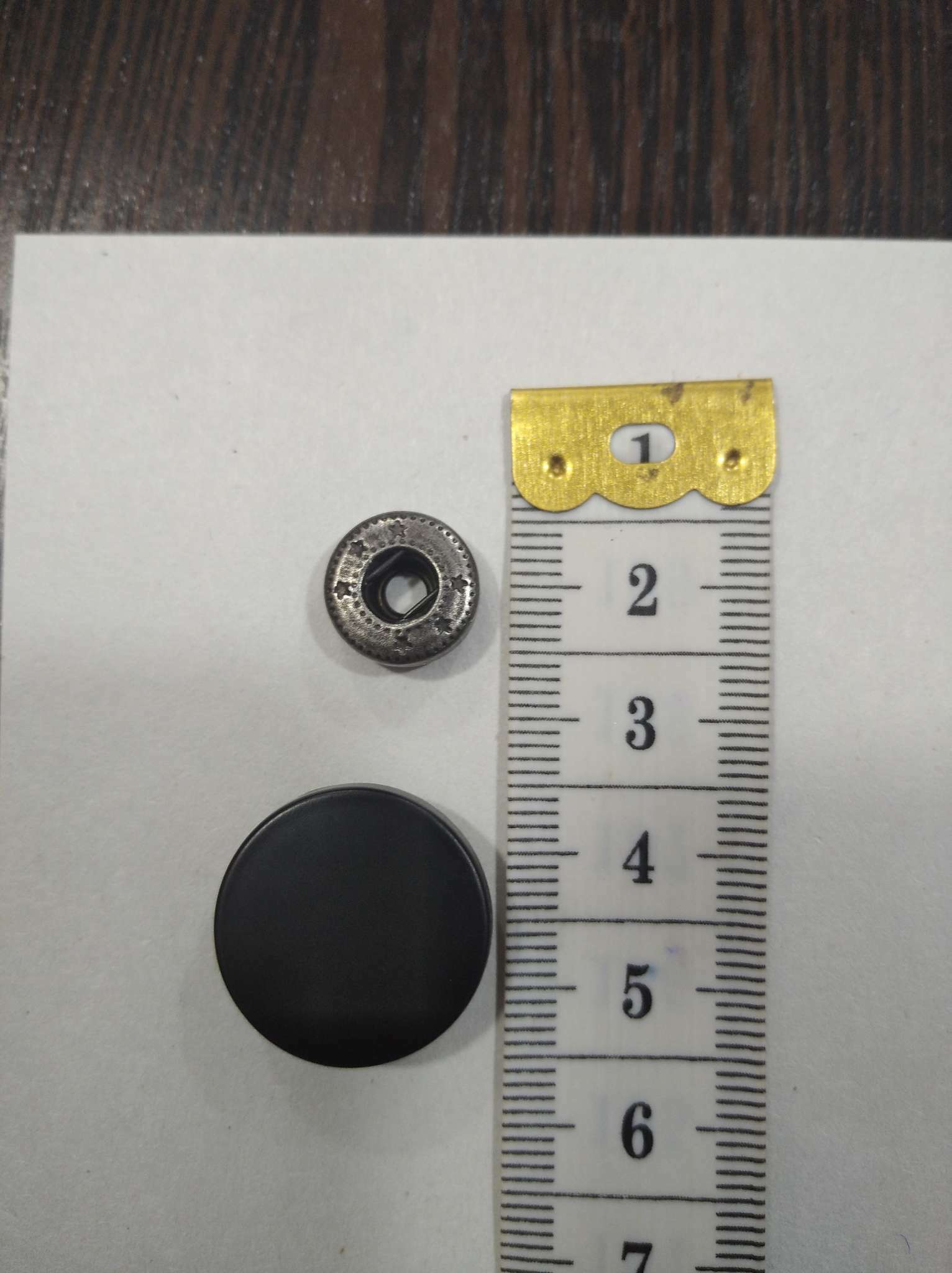 Фотография покупателя товара Кнопки установочные, Альфа, d=17 мм, чёрная, матовая - Фото 2