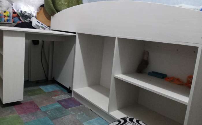 Фотография покупателя товара Кровать со шкафом и столом Каприз 12, 2134х840х1065, с/м 800*1900, Анкор белый