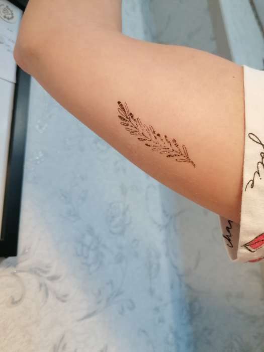 Фотография покупателя товара Татуировка на тело чёрная "Разнотравье" МИКС 14х7 см - Фото 3