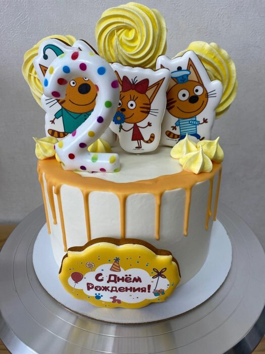 Фотография покупателя товара Свеча в торт на день рождения «Конфетти», цифра "2" , ГИГАНТ, 9 см - Фото 2