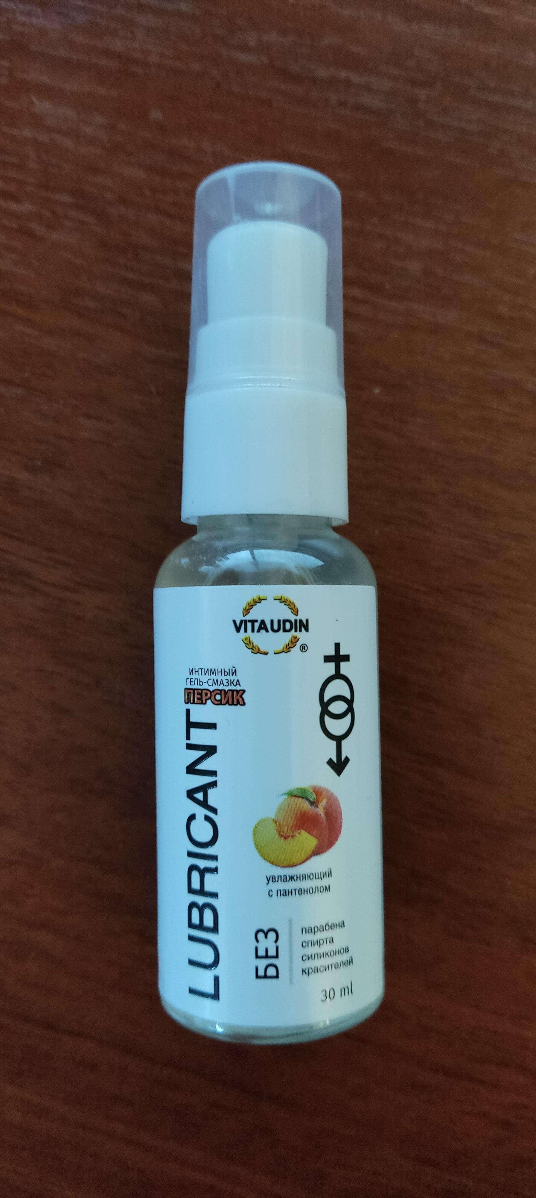 Фотография покупателя товара Интимный гель-смазка "Vita Udin" с ароматом персика (дозатор) 30 мл - Фото 1