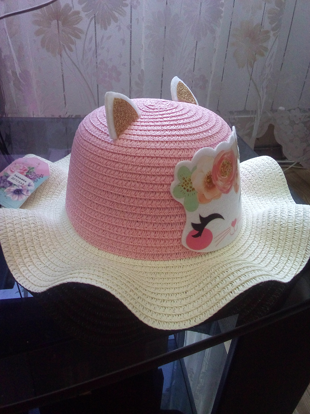 Фотография покупателя товара Панама детская «Кошка», р-р. 52 см., от 2 до 6 лет - Фото 1