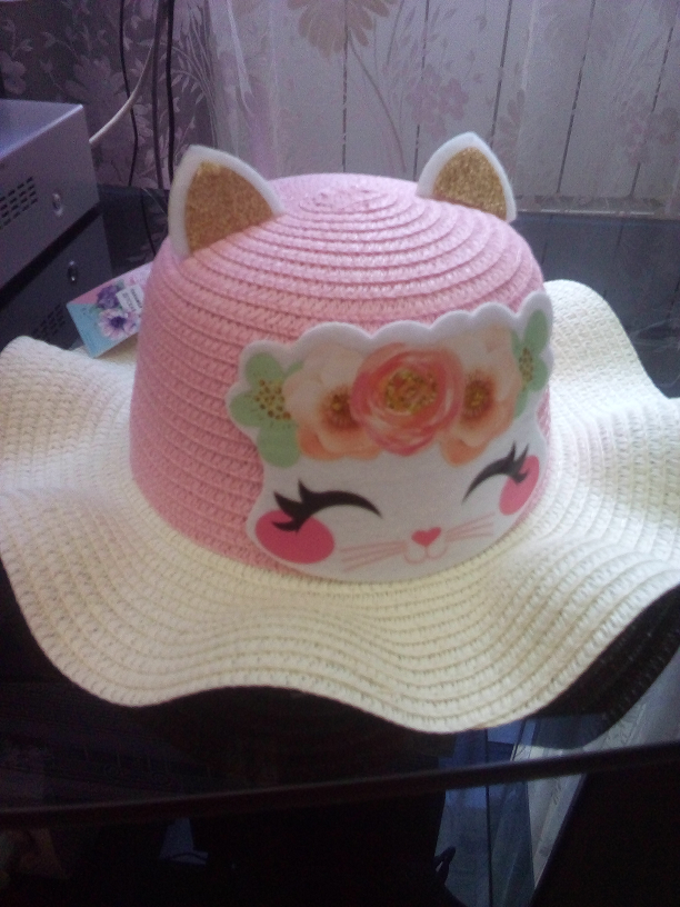 Фотография покупателя товара Панама детская «Кошка», р-р. 52 см., от 2 до 6 лет - Фото 2