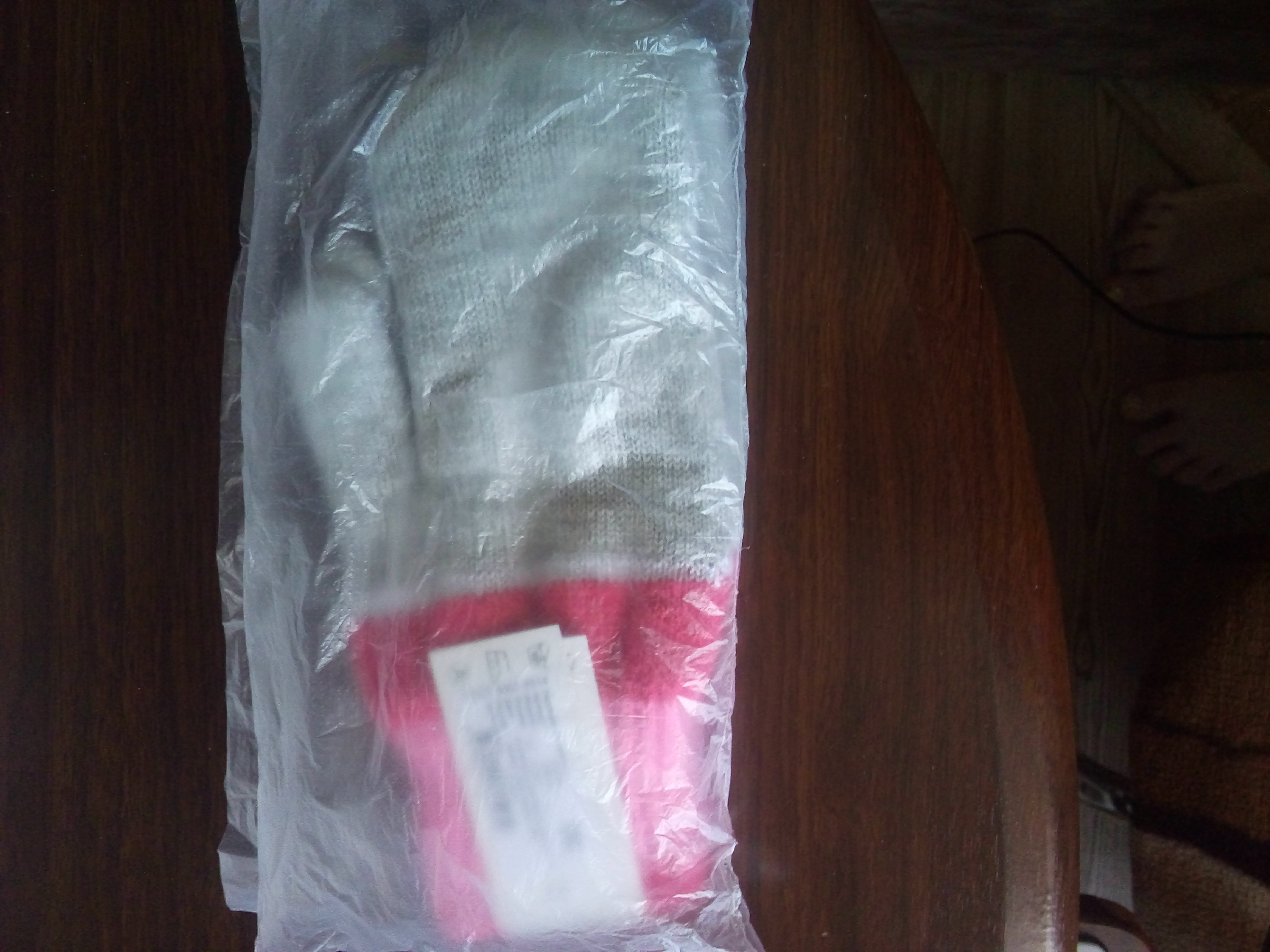Фотография покупателя товара Варежки двойные для девочки "Спектр", размер 17, цвет светло-серый, розовый/красный 2с229 - Фото 2