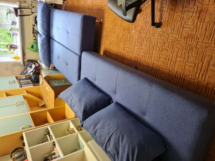Фотография покупателя товара Диван-кровать NEXT, обивка рогожка AZURE - Фото 11