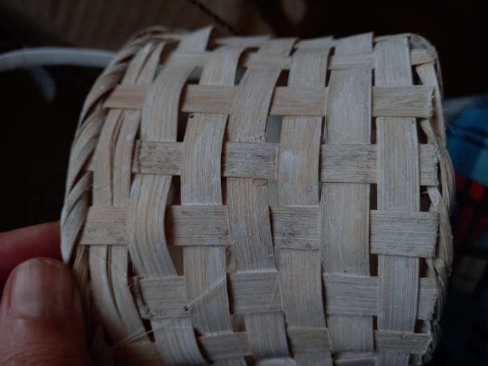 Фотография покупателя товара Корзина плетёная, бамбук, белая, (цилиндр) - Фото 6