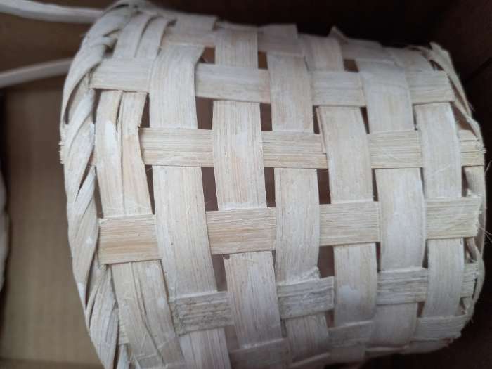 Фотография покупателя товара Корзина плетёная, бамбук, белая, (цилиндр) - Фото 8