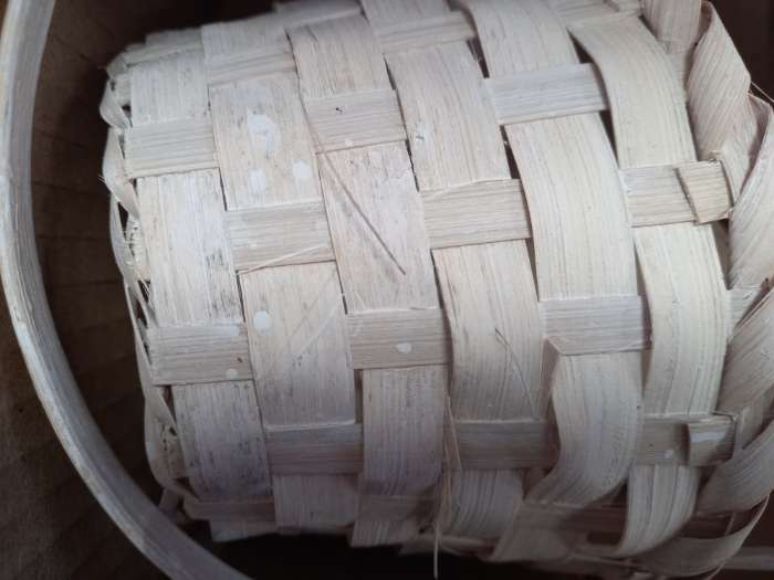 Фотография покупателя товара Корзина плетёная, бамбук, белая, (цилиндр) - Фото 26