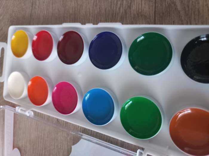Фотография покупателя товара Акварель 12 цветов ErichKrause ArtBerry, в пластиковой коробке, с УФ-защитой, европодвес, без кисти, МИКС