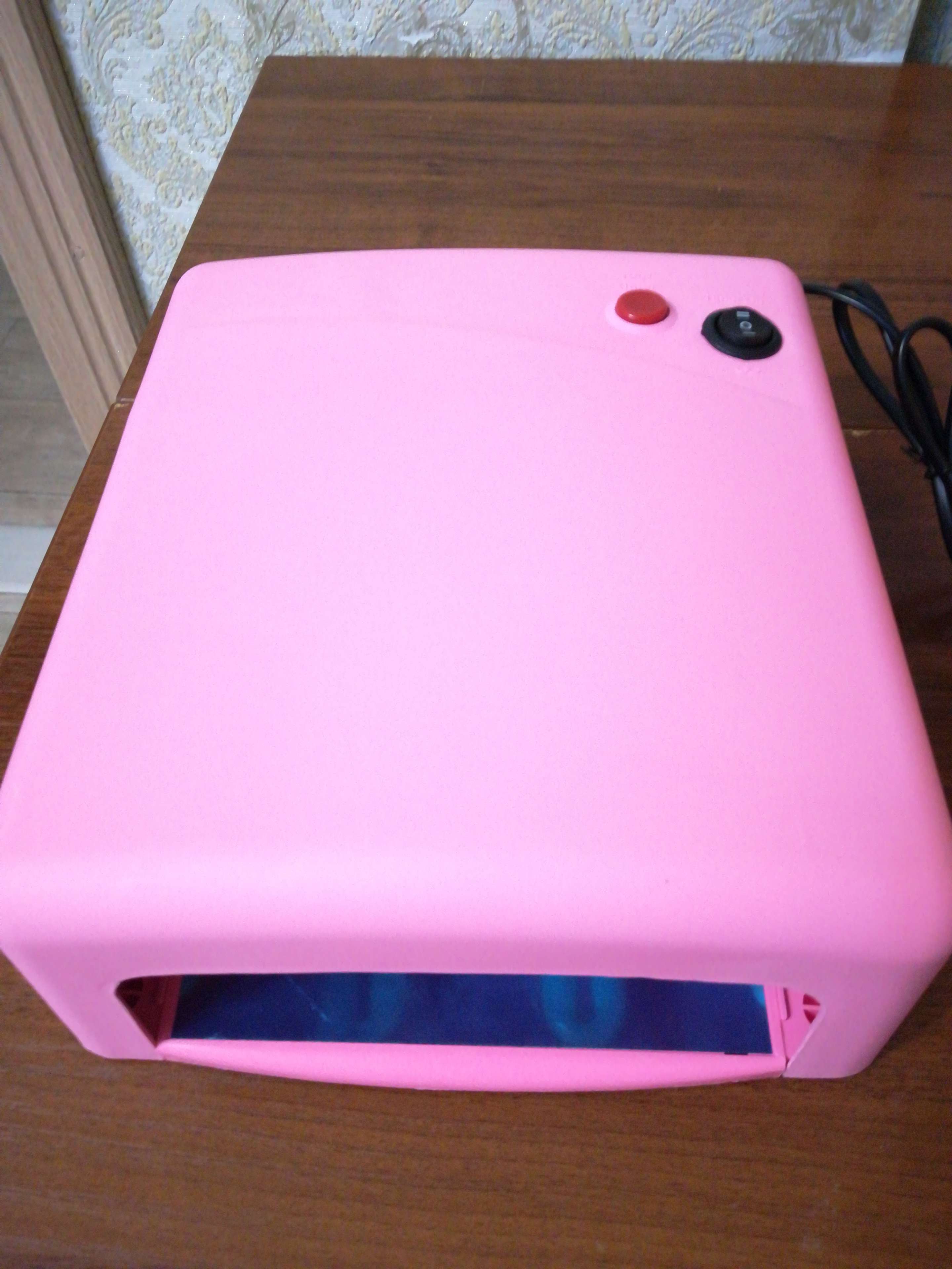 Фотография покупателя товара Лампа для гель-лака Luazon LUF-15, UV, 36 Вт, 220 В, розовая - Фото 2