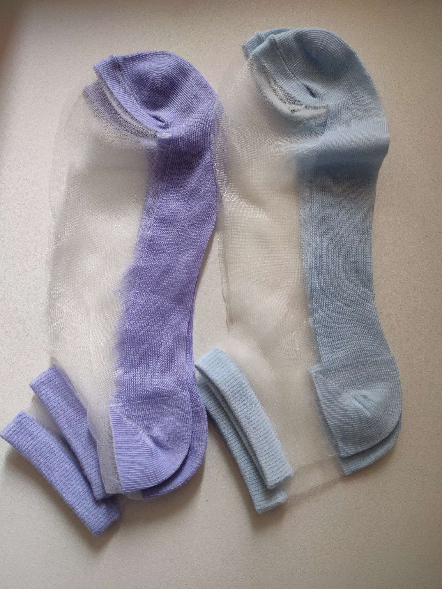 Фотография покупателя товара Набор стеклянных носков 3 пары, р-р 35-37 (22-25 см), цв.роз/гол/лаванда