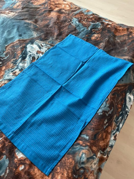 Фотография покупателя товара Полотенце Доляна цвет голубой, 40х62 см, 100% хлопок, вафля 170 г/м2 - Фото 2