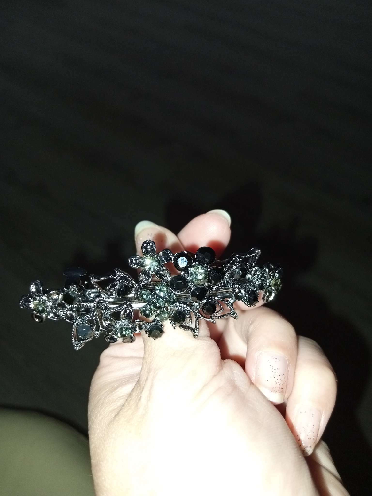 Фотография покупателя товара Заколка - автомат для волос QF «Грациозо», цветы, 7 см - Фото 1