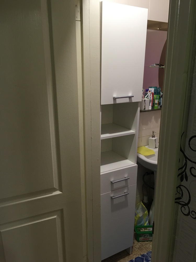 Фотография покупателя товара Пенал для ванной комнаты, белый, 33 х 33 х 185 см - Фото 28