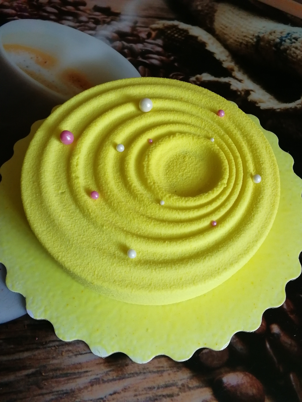 Фотография покупателя товара Форма для муссовых десертов и выпечки Доляна «Рябь», d=20 см, цвет белый