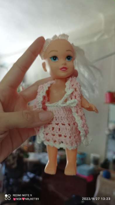 Фотография покупателя товара Юбка для куклы вязаная на завязках, цвет МИКС - Фото 6