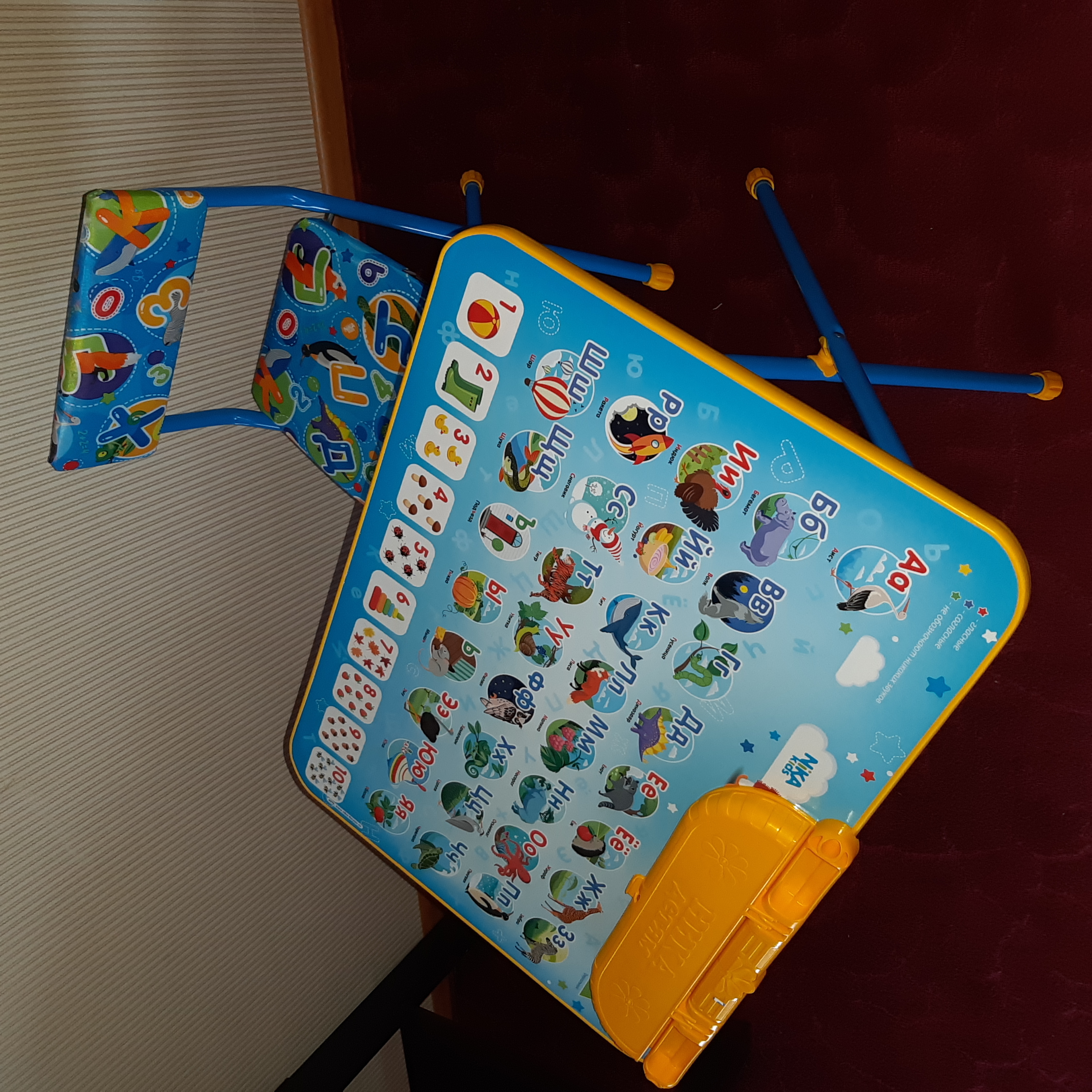 Фотография покупателя товара Комплект детской мебели «Познайка. Азбука» складной, цвета стула МИКС - Фото 13