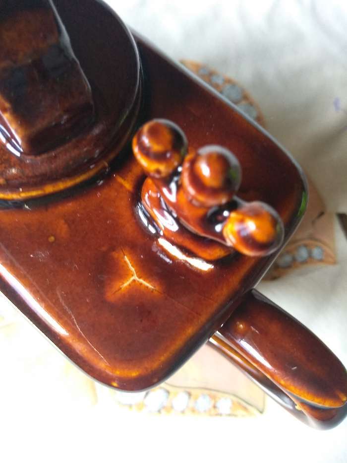 Фотография покупателя товара Чайник для заварки "Камин", коричневый, керамика, 0.5 л - Фото 2