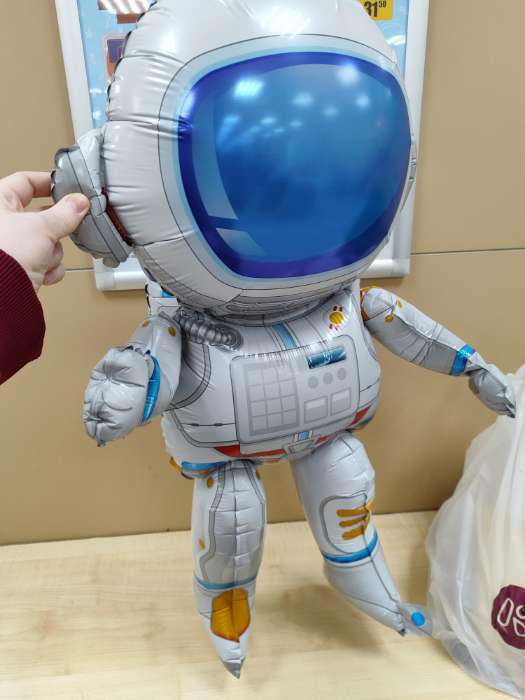 Фотография покупателя товара Шар фольгированный 30" «Космонавт большой», под воздух - Фото 7