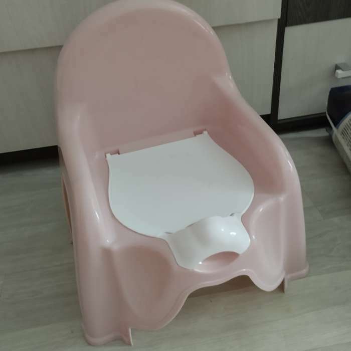 Фотография покупателя товара Горшок-стульчик с крышкой, цвет розовый МИКС - Фото 1