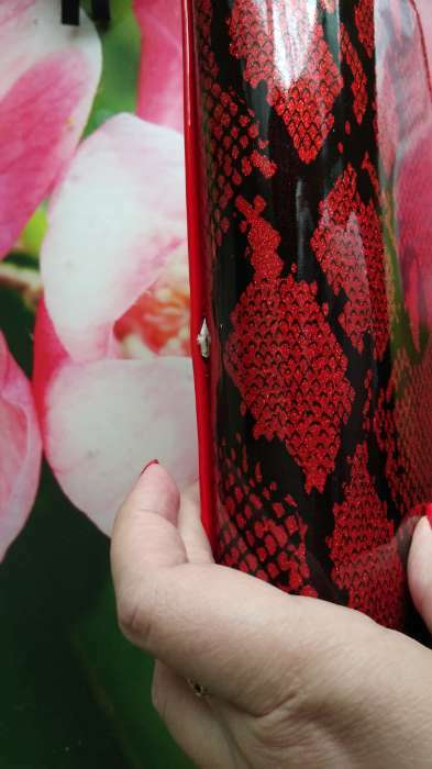 Фотография покупателя товара Сумка-клатч на клапане, цвет красный - Фото 2