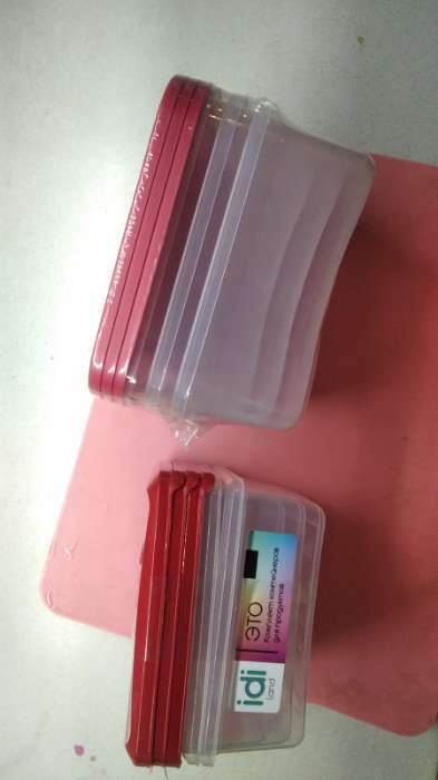 Фотография покупателя товара Набор пищевых контейнеров «Каскад», 14×14×5,5 см, 700 мл, 3 шт, прозрачные, крышки микс - Фото 3