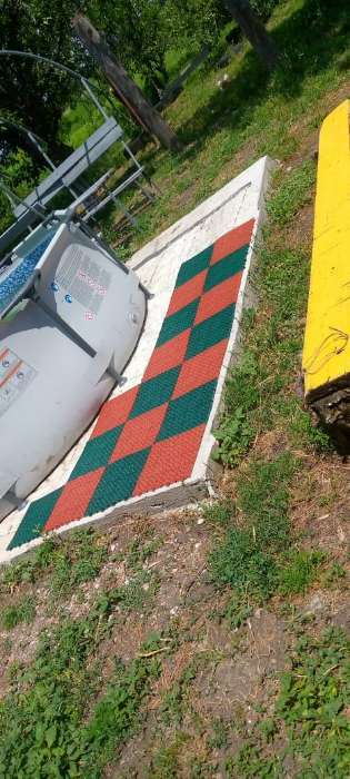 Фотография покупателя товара Универсальное покрытие для садовых дорожек POL-PLAST, 30×30 см, набор 9 шт., зелёное - Фото 2