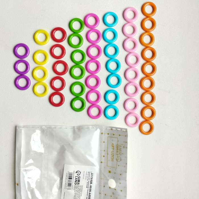 Фотография покупателя товара Бусины для творчества пластик "Колечки" цветные набор 50 шт 1,3 см - Фото 3